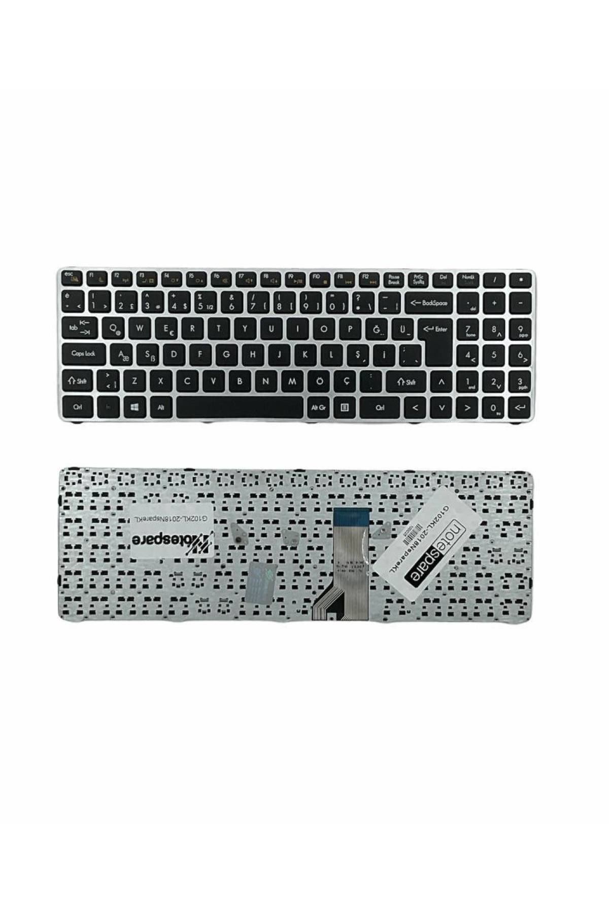 Grundig ile Uyumlu AETWDA00010, AETWDA01010, AETWDU00010 Notebook Klavye Gümüş Gri TR