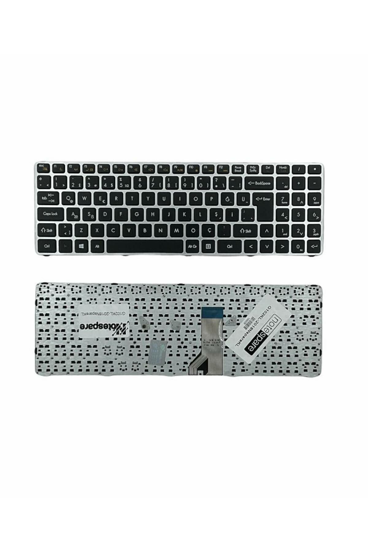 Grundig ile Uyumlu GNB 1565 A1 i3, GNB 1567 B1 i3, GNB 1587 B1 i5 Notebook Klavye Gümüş Gri TR