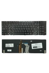 Lenovo ile Uyumlu Ideapad Y510P 59-380590, Y510P 59-407130 Notebook Klavye Işıklı Siyah TR