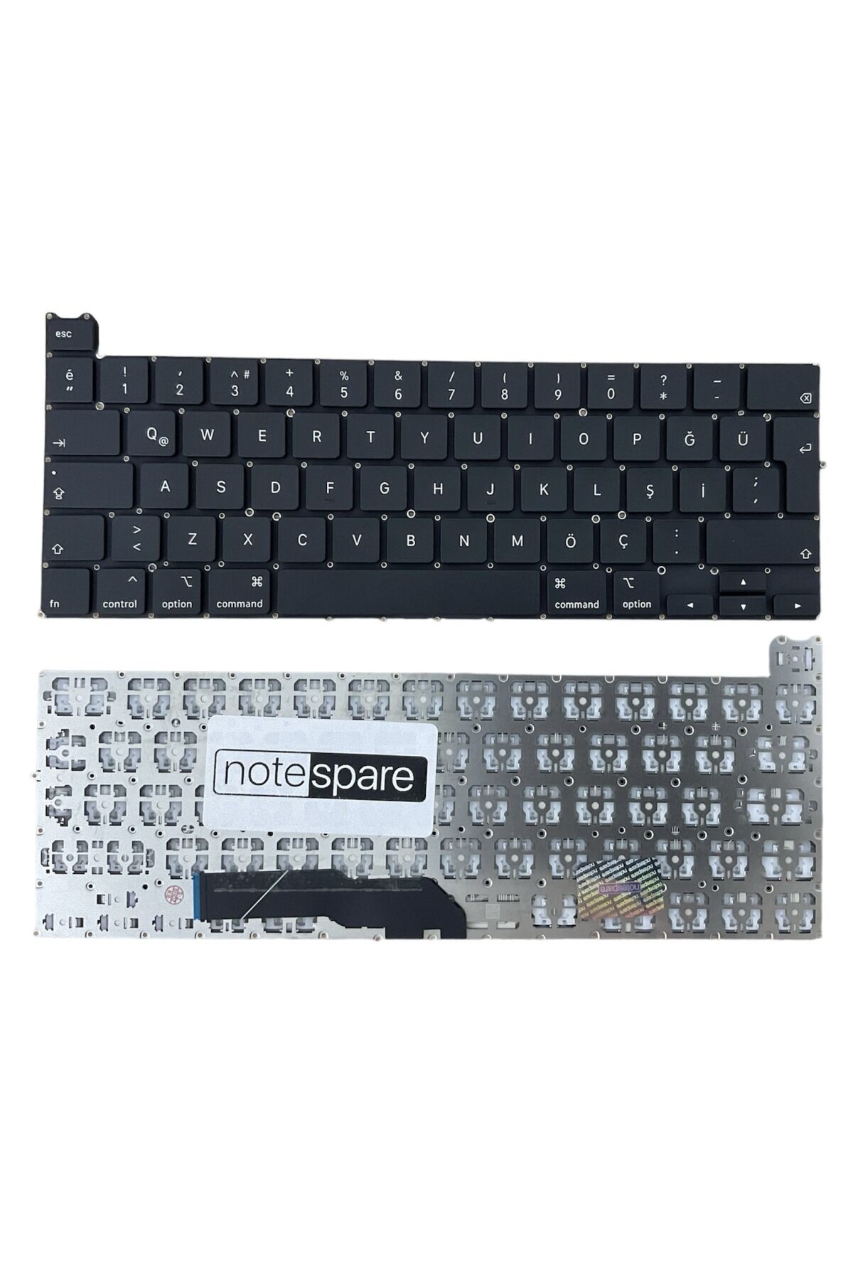 MacBook ile Uyumlu Pro 13'' A2251 MWP72LL/A* Notebook Klavye Siyah Küçük Enter Versiyon TR