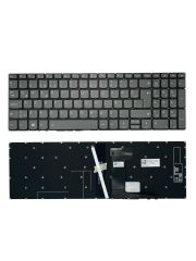 Lenovo ile Uyumlu Ideapad 320-15IKB 80XL03J4TX Klavye Işıklı Füme TR Power Tuşlu Versiyon