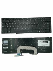 Asus ile Uyumlu VivoBook Pro 17 X705QA, 17 X705QR, 17 X705UB Notebook Klavye Işıklı Siyah TR