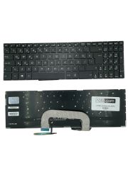 Asus ile Uyumlu VivoBook Pro 17 X705UQ, 17 X705UV Notebook Klavye Işıklı Siyah TR