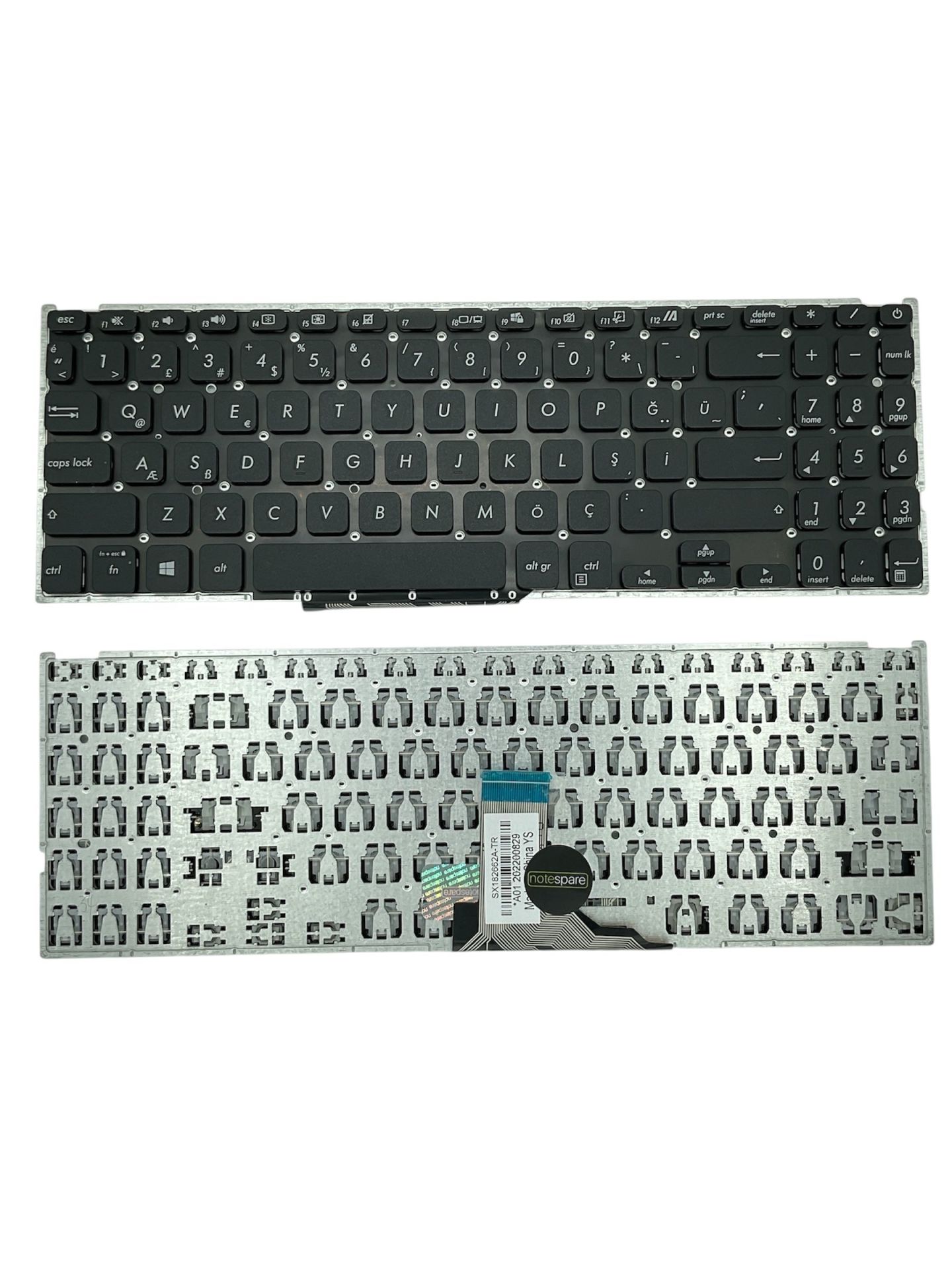 Asus ile Uyumlu X512FB-BR177T, X512FB-BR178T, X512JF-BQ102 Notebook Klavye Siyah TR