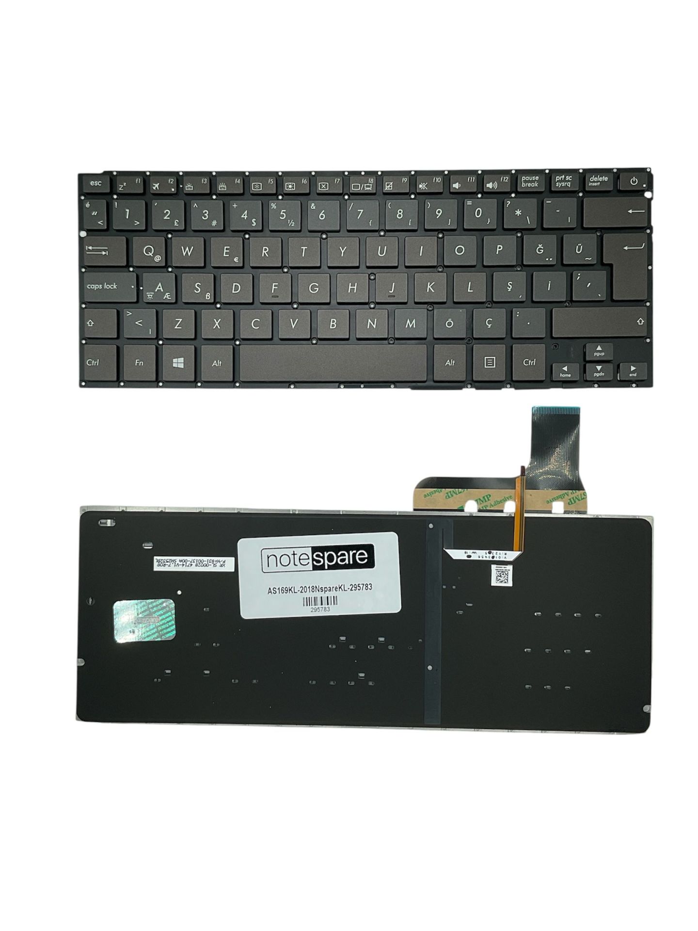 Asus ile Uyumlu ZenBook UX303UB-TR761SQ Klavye Işıklı Siyah Büyük Enter Versiyon TR