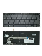 Asus ile Uyumlu Zenbook UX370UA-C4060T, UX370UA-C4197T Notebook Klavye Işıklı Siyah TR