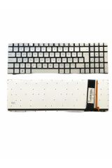 Asus ile Uyumlu ROG G550, G550JK Notebook Klavye Işıklı Gümüş Gri TR