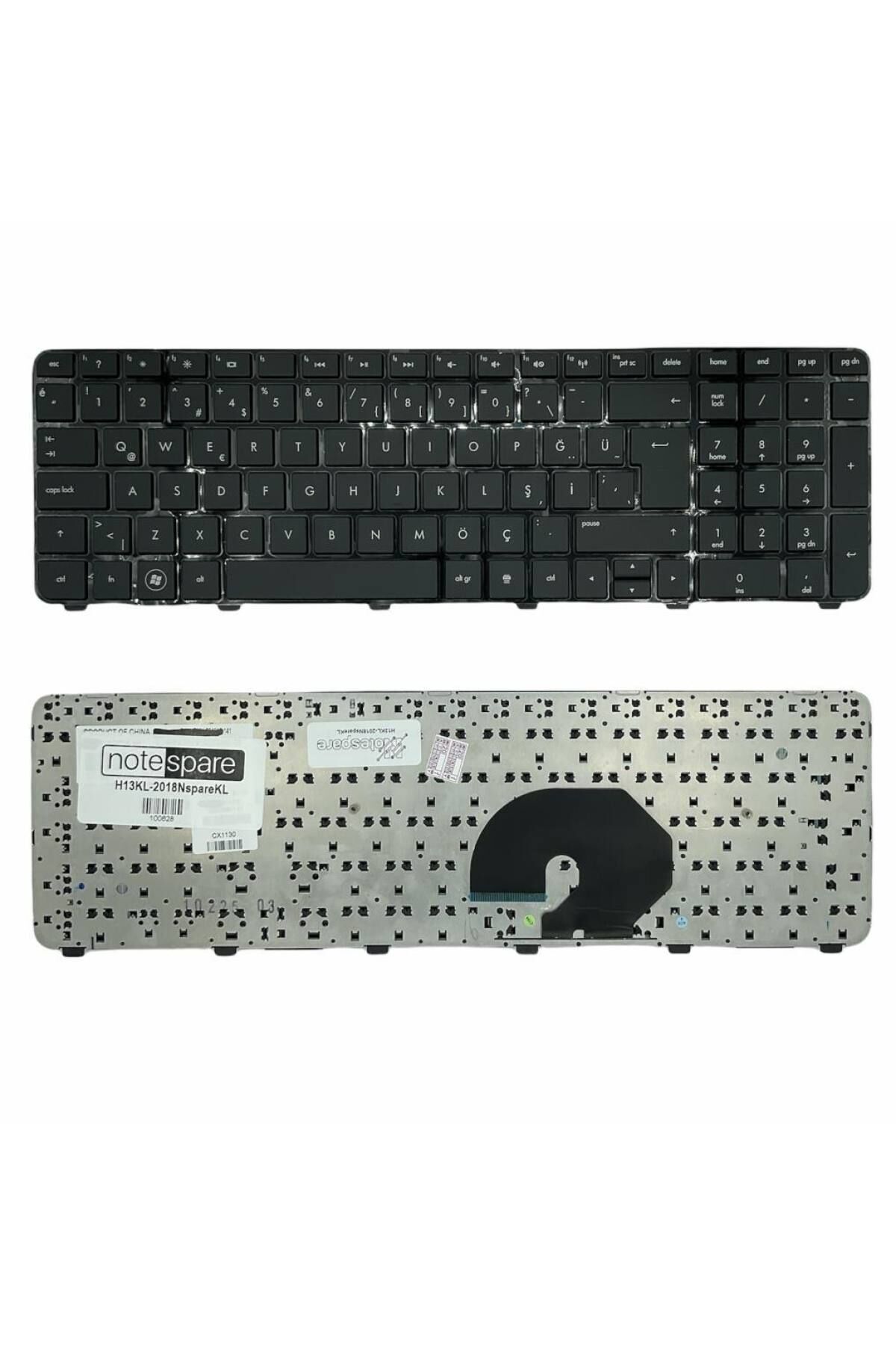 Hp ile Uyumlu 90.4RN07.P01, 90.4RN07.S1D, MH-634016-001, MH-634016-DH1 Notebook Klavye Siyah TR