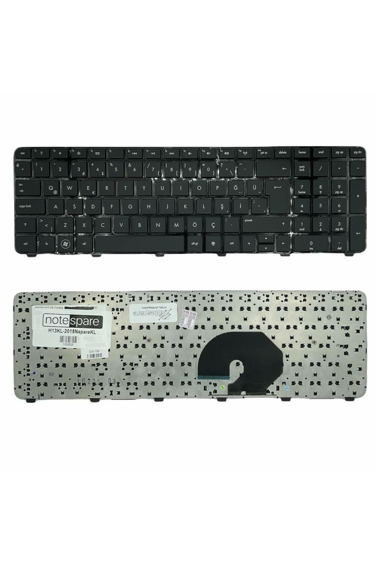 Hp ile Uyumlu Pavilion DV7-6c02et (A9X81EA), DV7-6c02st (A8H95EA) Notebook Klavye Siyah TR