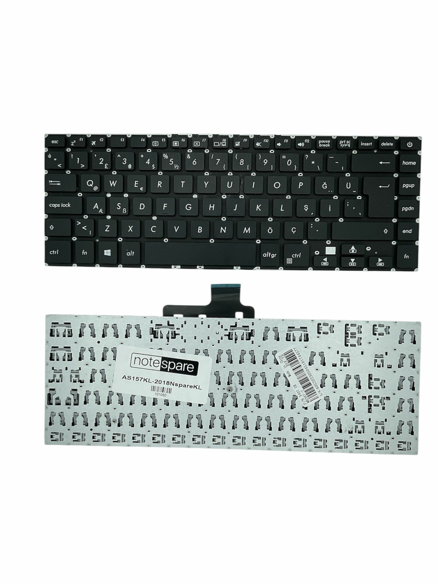 Asus ile Uyumlu Vivobook S15 S510UN, S15 S510UQ, S15 S510UR Notebook Klavye Siyah TR