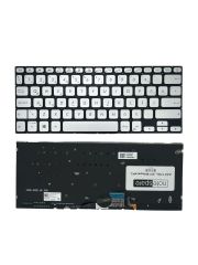Asus ile Uyumlu 0KNB0-260ATU00, AEXKLA02020 Notebook Klavye Işıklı Gümüş Gri TR