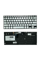 Asus ile Uyumlu VivoBook 14 S430FN Notebook Klavye Işıklı Gümüş Gri TR