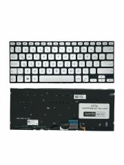 Asus ile Uyumlu VivoBook 14 S430FN Notebook Klavye Işıklı Gümüş Gri TR