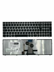 Lenovo ile Uyumlu IdeaPad 500-15ACZ Type 80K4 Işıklı Klavye Gümüş Gri TR