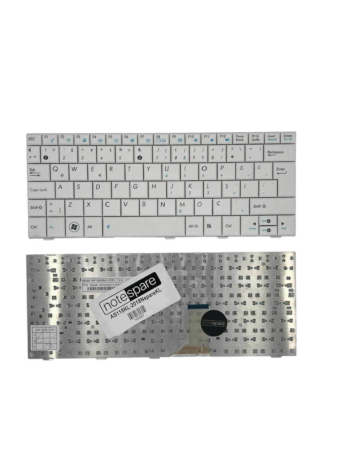 Asus ile Uyumlu 9J.N1Q82.001, 9J.N1Q82.101, 9J.N1Q82.11D, 9J.N1Q82.301 Notebook Klavye Beyaz TR