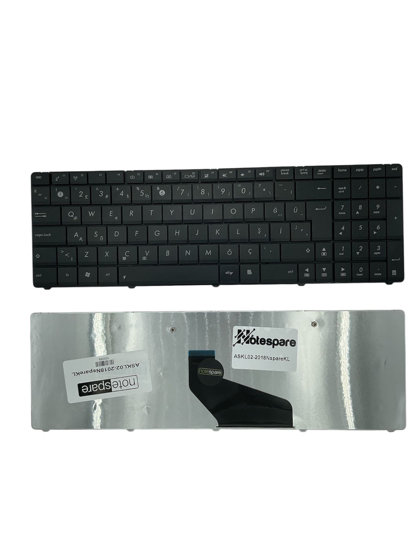Asus ile Uyumlu K73B, K73BE, K73BR, K73BY, K73T, K73TA, K73TK Notebook Klavye Siyah TR