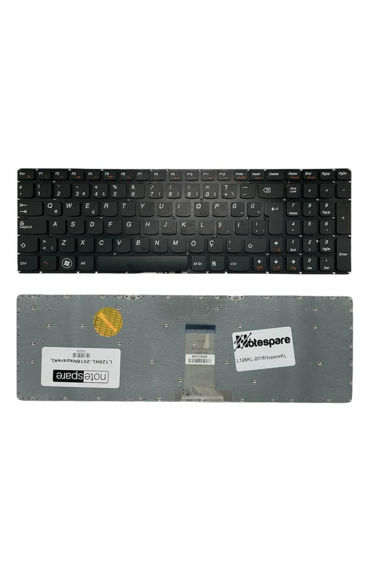 Lenovo ile Uyumlu 9Z.N8RSQ.G01, 9Z.N8RSQ.G0F, 9Z.N8RSQ.G0T, CSBG-US Notebook Klavye Siyah TR