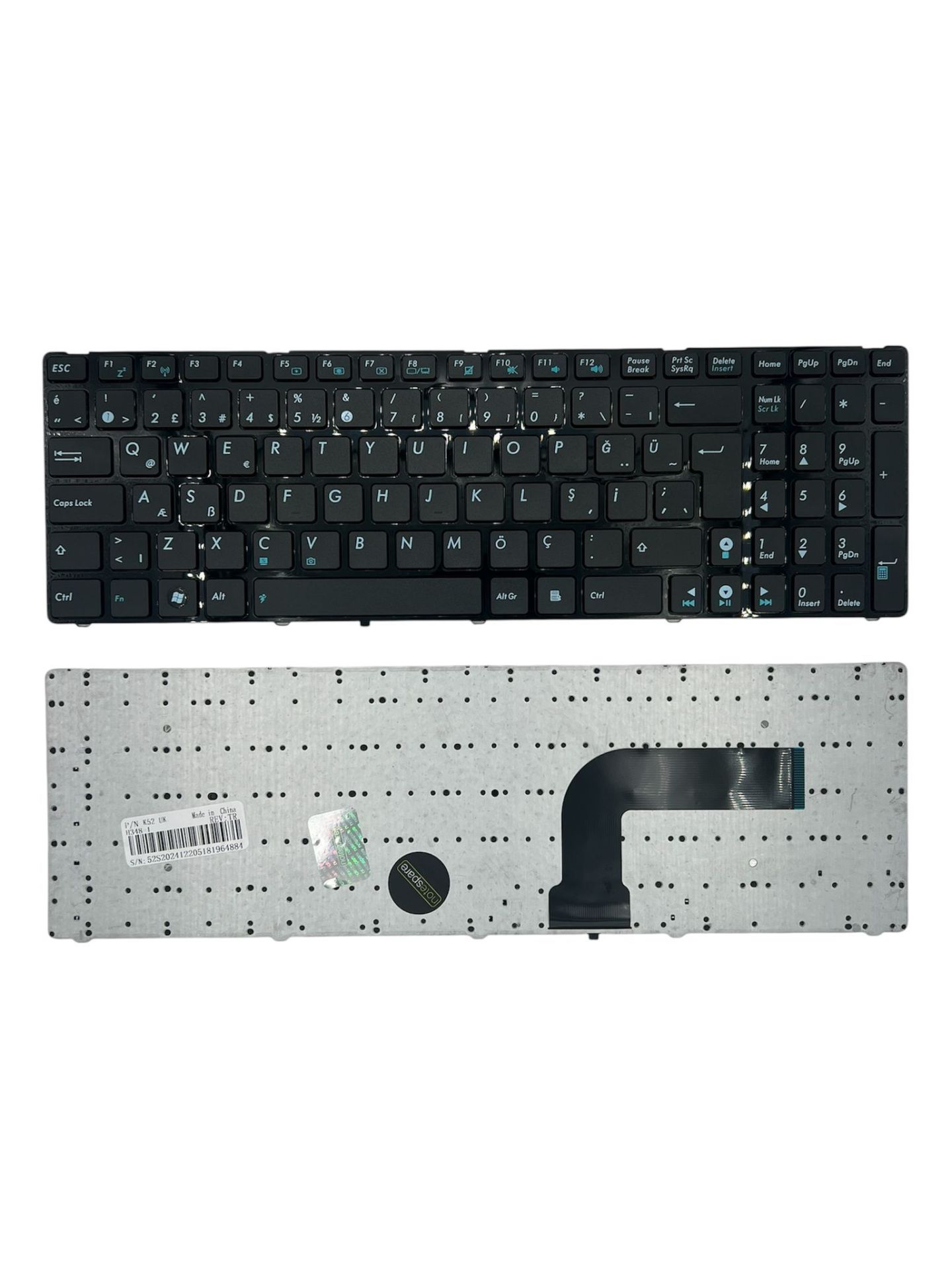 Asus ile Uyumlu F50, F50G, F50GX, F50N, F50Q, F50S Notebook Klavye Siyah TR