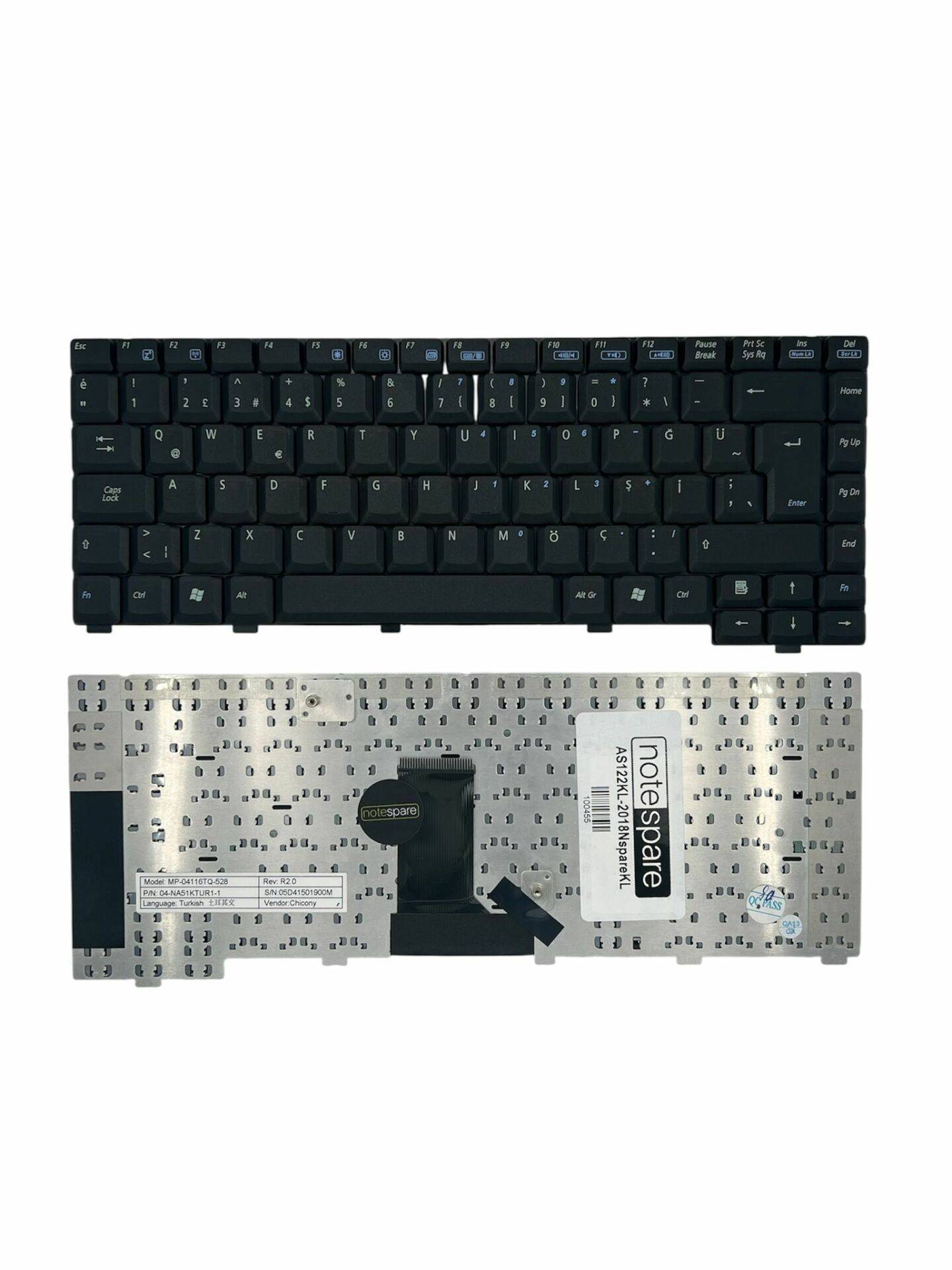 Asus ile Uyumlu A3G, A3L, A3N, A3R, A6A, A6F, A6G, A6GA, A6J, A6VM Notebook Klavye Siyah TR