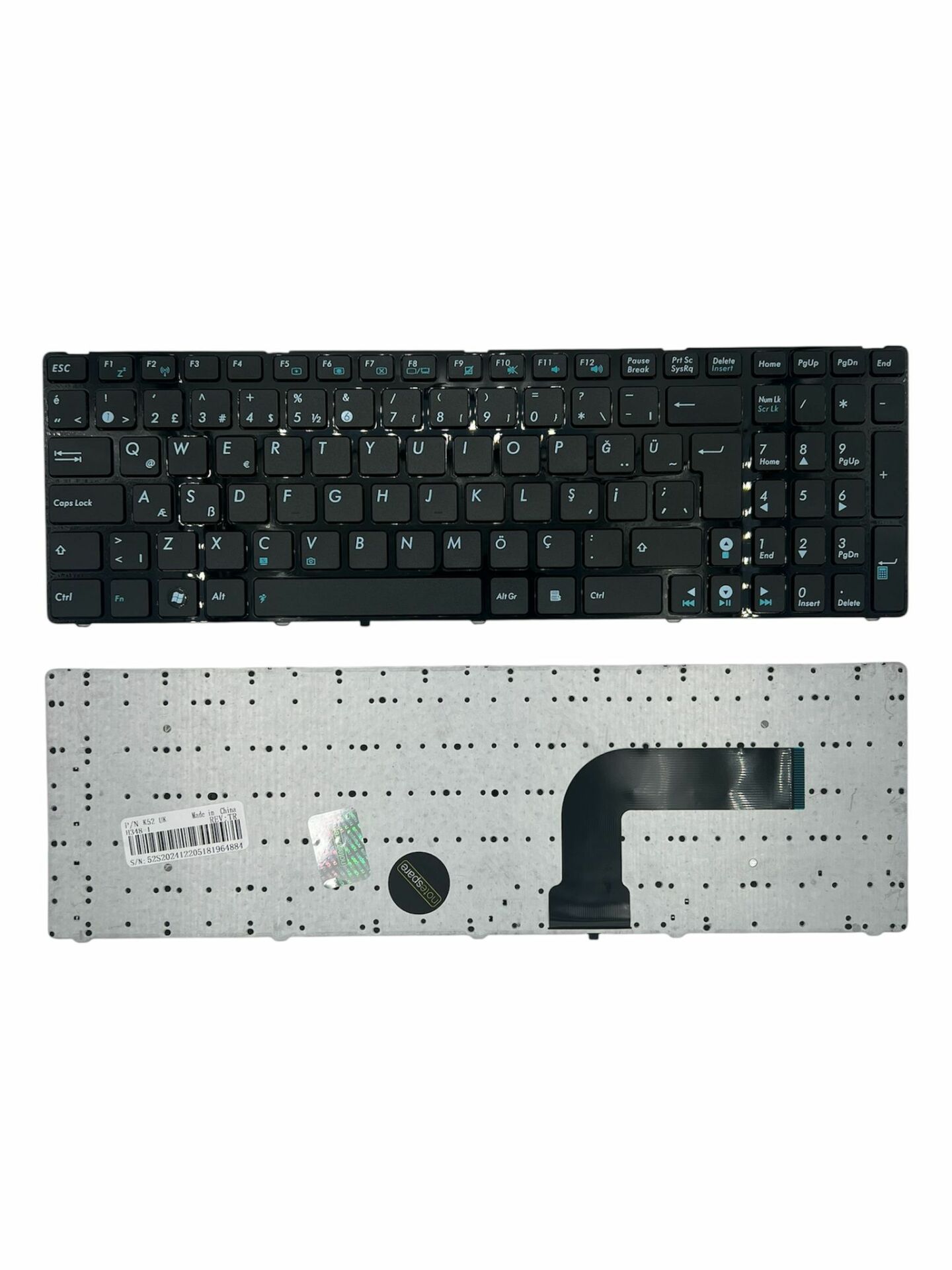 Asus ile Uyumlu K53SD, K53SE, K53SJ, K53SK, K53SM, K53SN Notebook Klavye Siyah TR