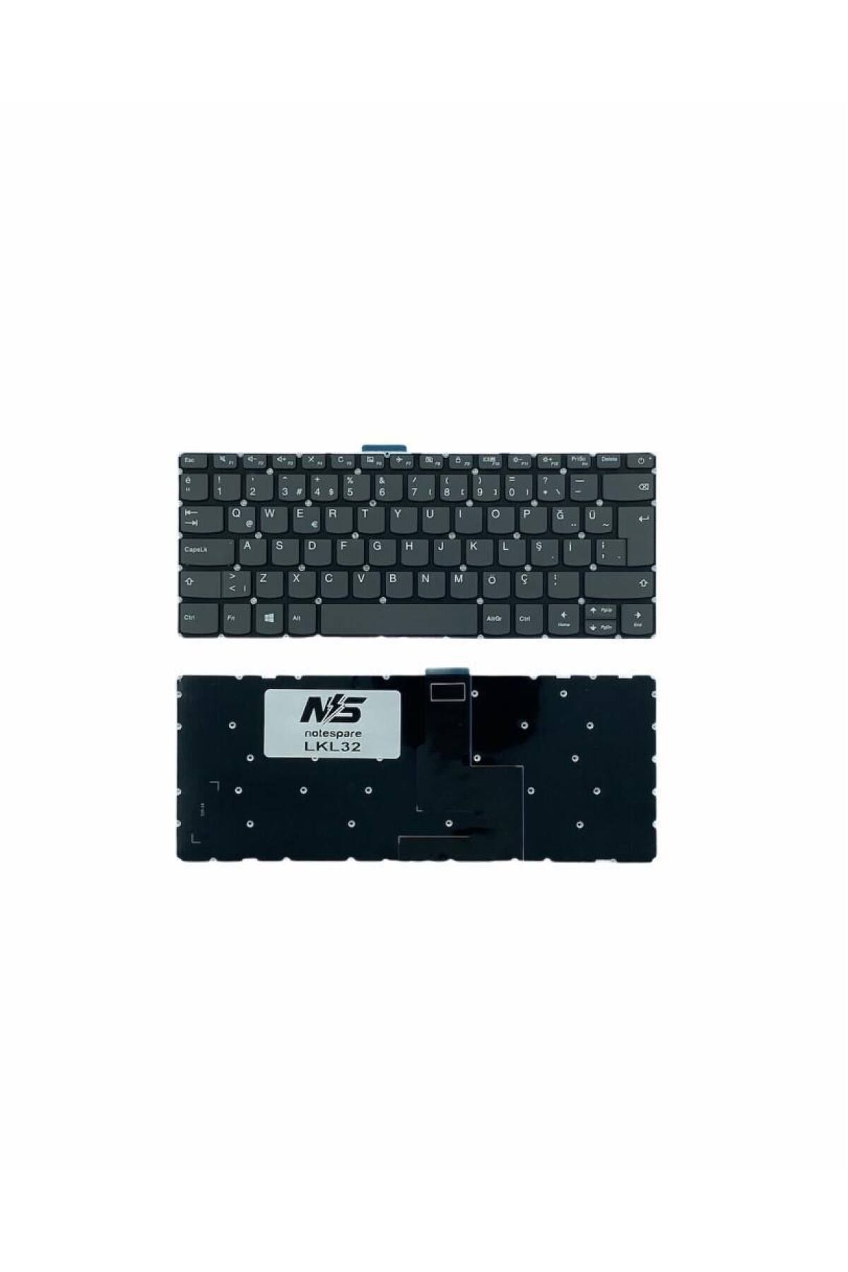 Lenovo Uyumlu IdeaPad 120s-14IAP 81A50026TX, 120s-14IAP 81A50027TX Klavye Füme TR
