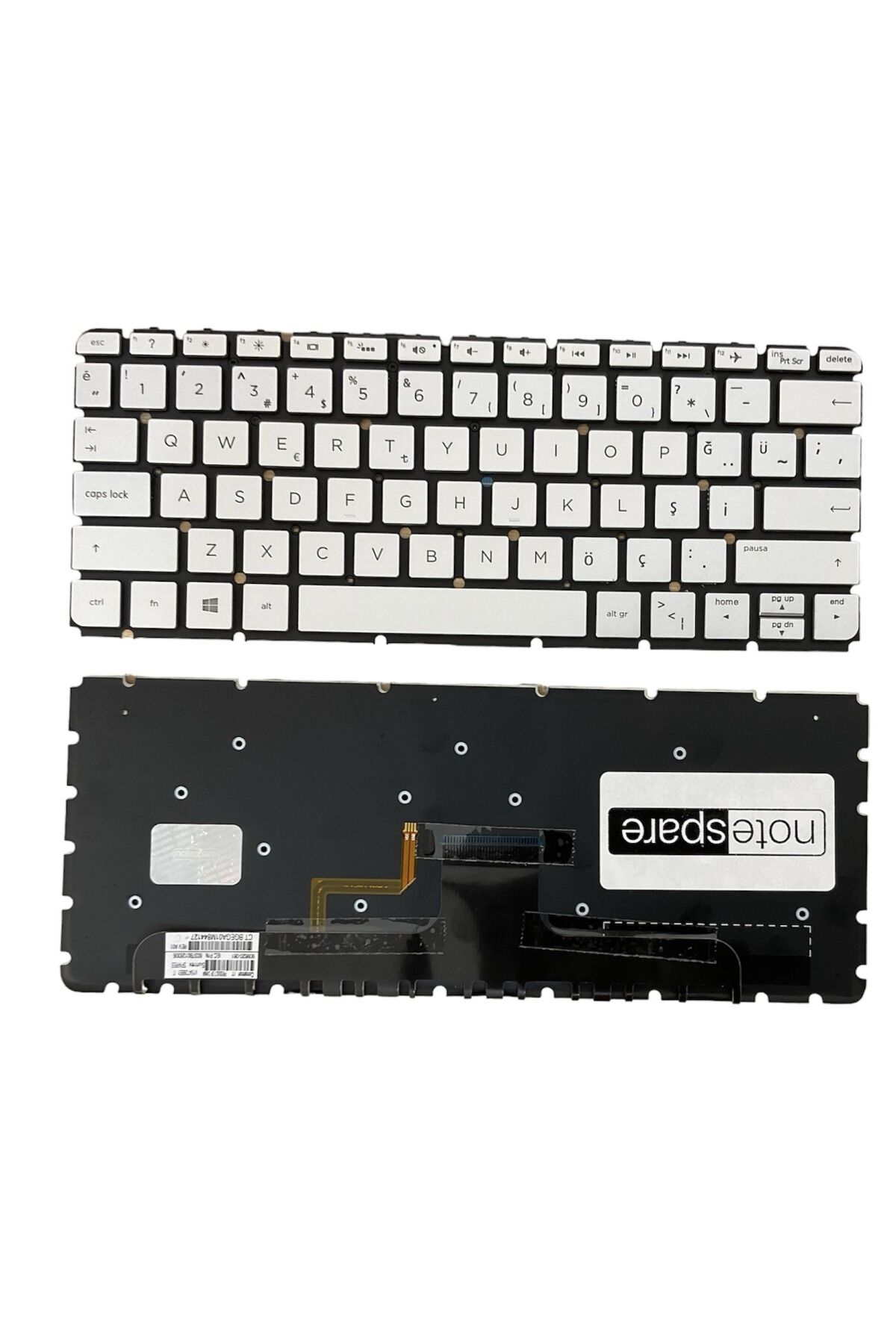 Hp ile Uyumlu Envy 13-Ab Klavye Işıklı Gümüş Gri TR
