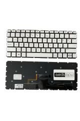 Hp ile Uyumlu Envy 13-ab002nt (X9Y46EA), 13-Ab003Nt (Z3C44Ea) Klavye Işıklı Gümüş Gri TR