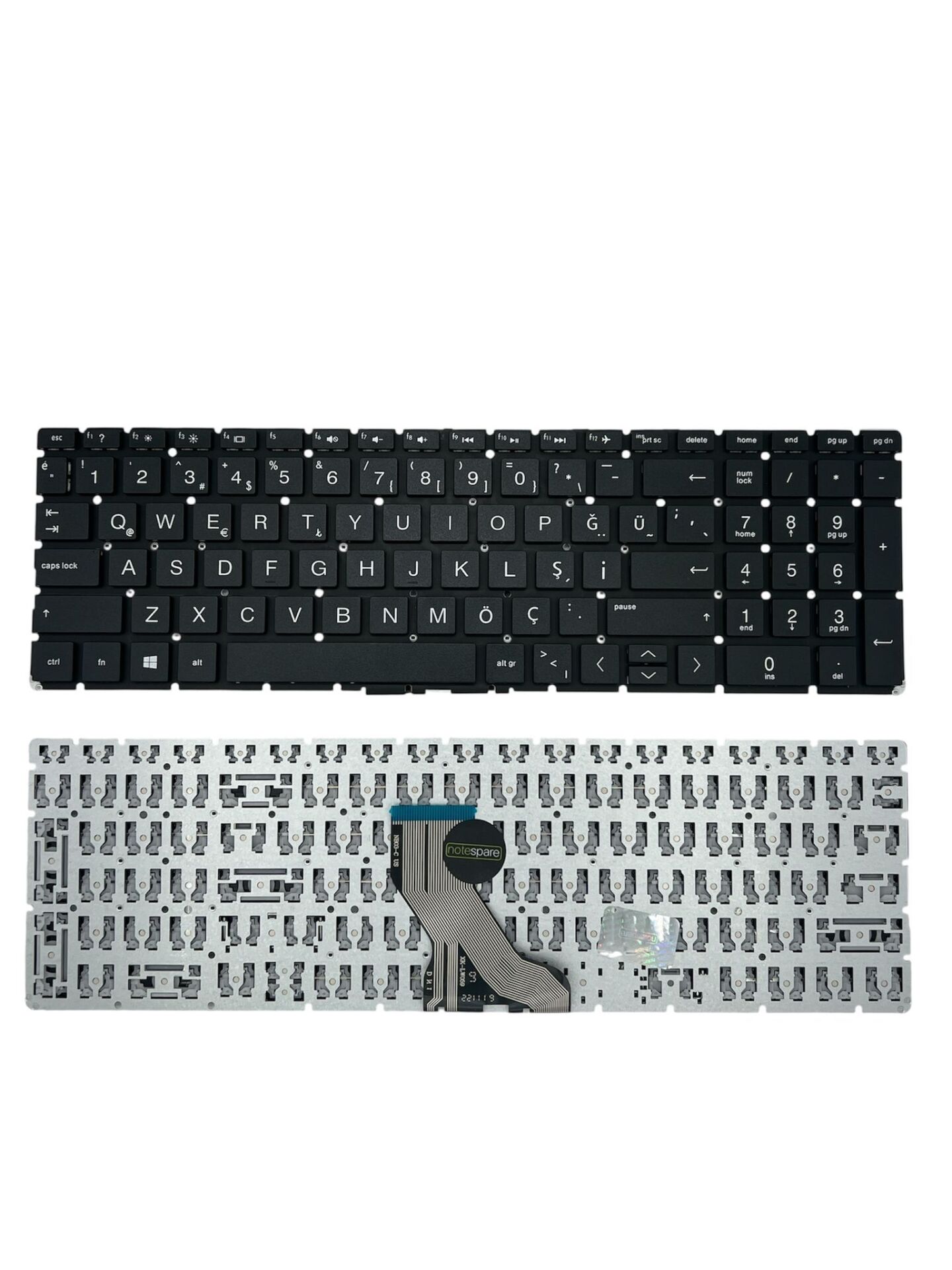 Hp ile Uyumlu 15-da0039nt 4PR02EA, 15-da0040nt 4PR03EA Notebook Klavye Siyah TR