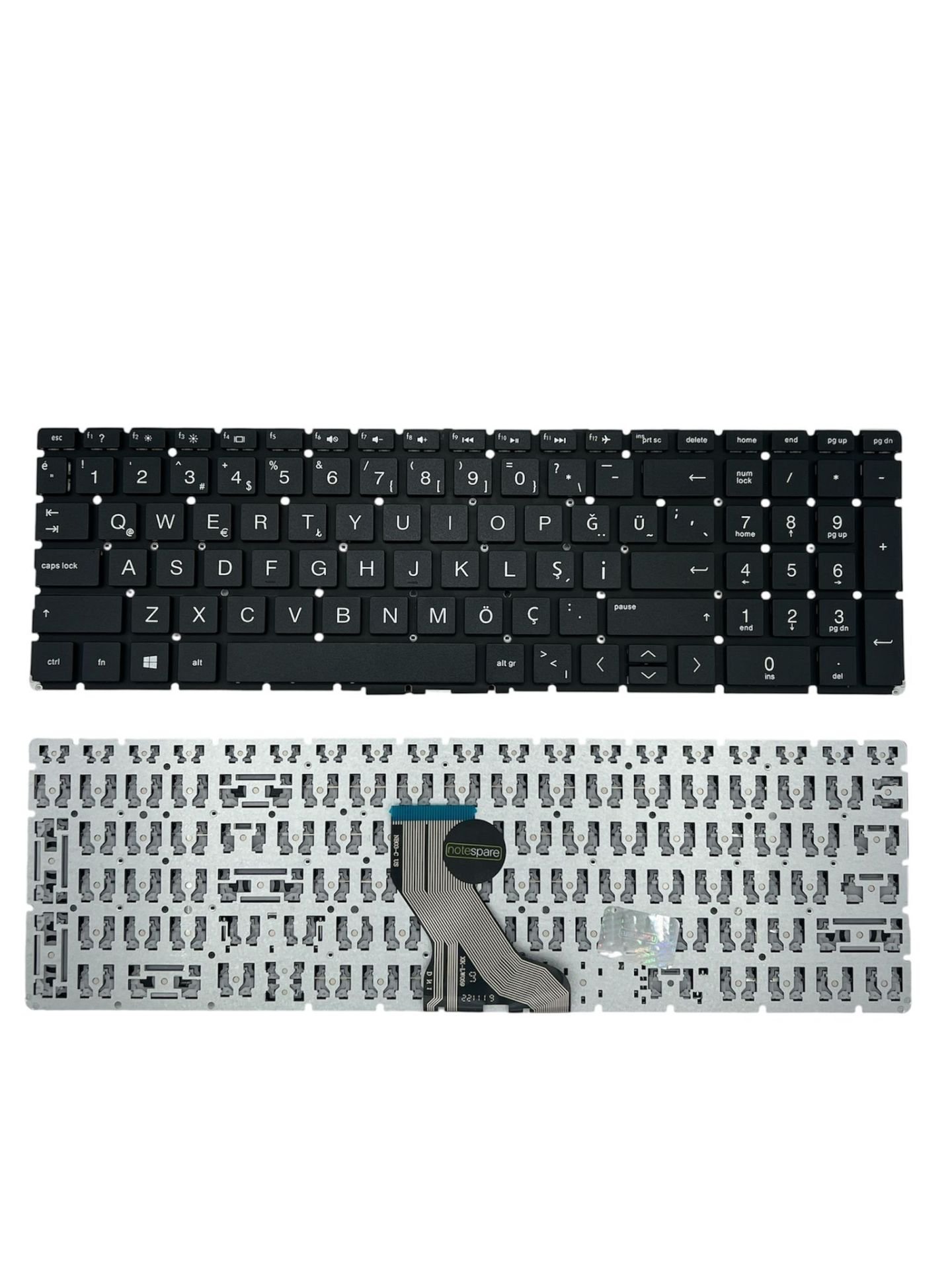 Hp ile Uyumlu 15-da2033nt 9HN16EA11, 15-da2033nt 9HN16EA12 Notebook Klavye Siyah TR