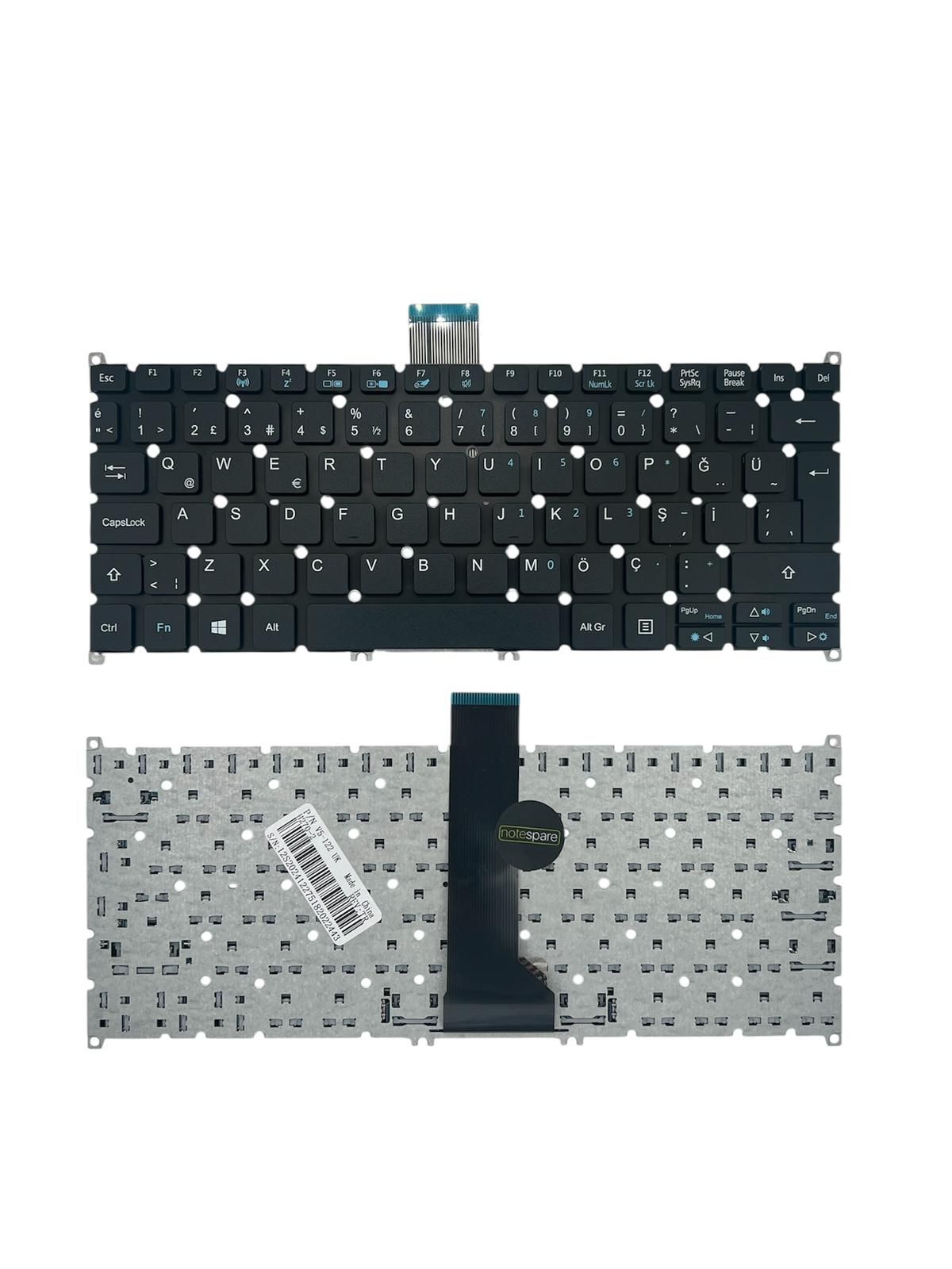 Acer ile Uyumlu Aspire V3-371-3095, V3-371-33HG, V3-371-35NG, V3-371-52HY Notebook Klavye Siyah TR