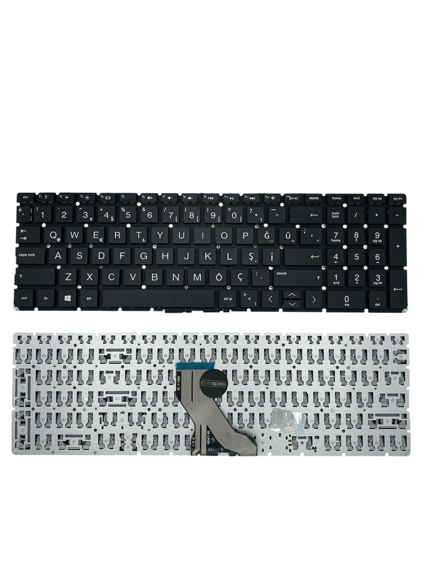 Hp ile Uyumlu 15-dw1015nt, 15-dw2005nt, 15-dw2006nt, 15-dw2008nt Notebook Klavye Siyah TR