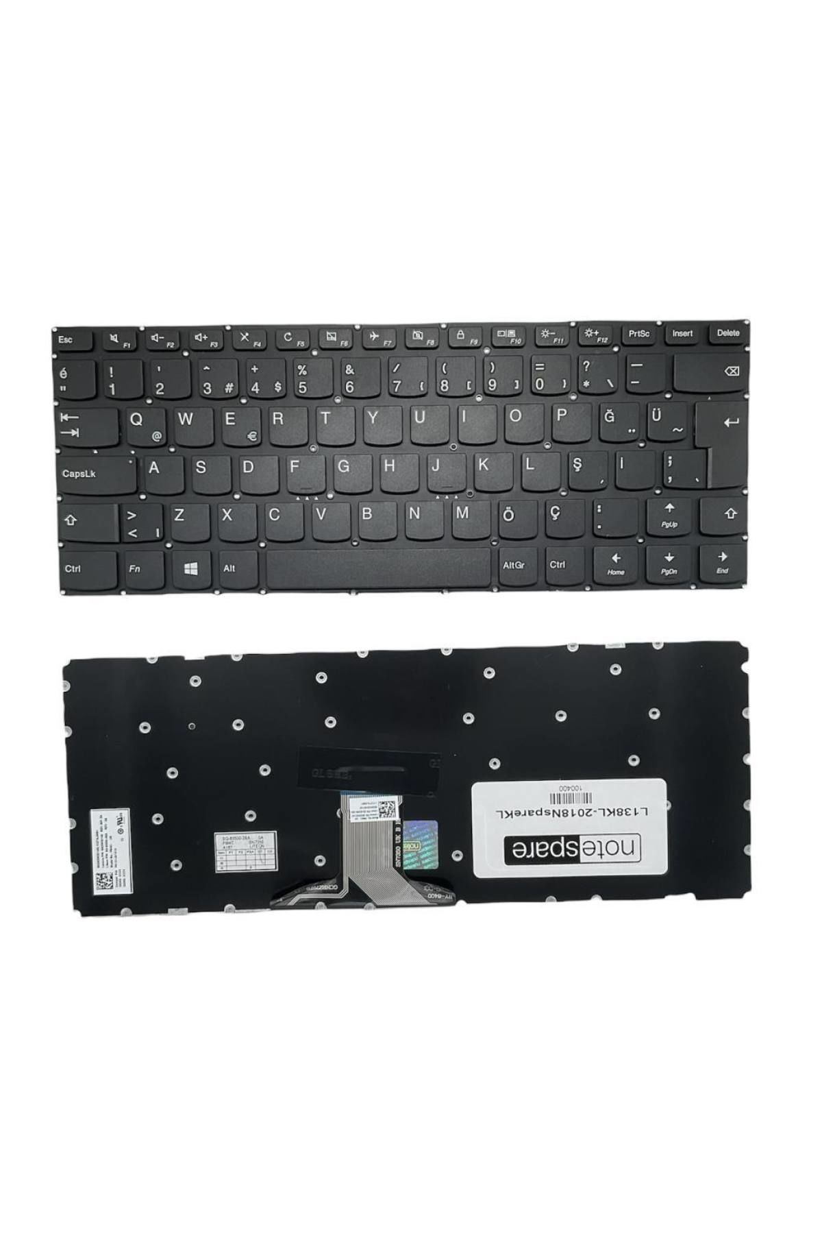 Lenovo ile Uyumlu Yoga 510-14AST, 510-14ISK, 710-14IKB, 710-14ISK Notebook Klavye Siyah TR