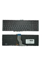 Hp ile Uyumlu 15-aw003nt (X5W84E), 15-aw004nt (X7G84EA) Notebook Işıklı Klavye Siyah TR
