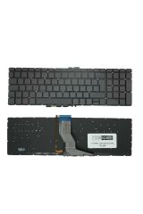 Hp ile Uyumlu 15-bc016nt (Z5A01EA), 15-bc017nt (1BV33EA) Notebook Işıklı Klavye Siyah TR
