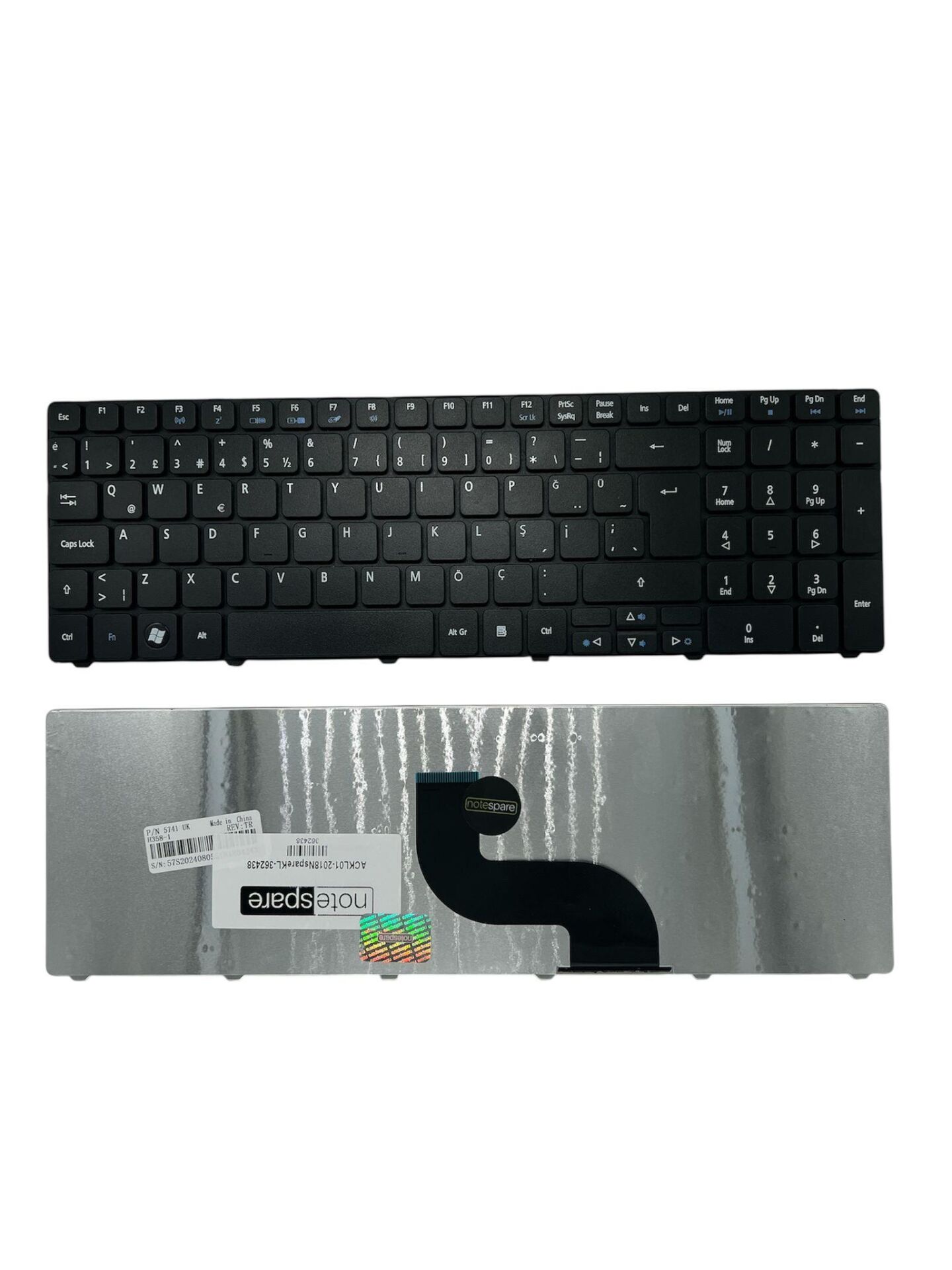 Acer ile Uyumlu 90.4CD07.S1K, 90.4CH07.C0T, 90.4CH07.C0U Notebook Klavye Siyah TR