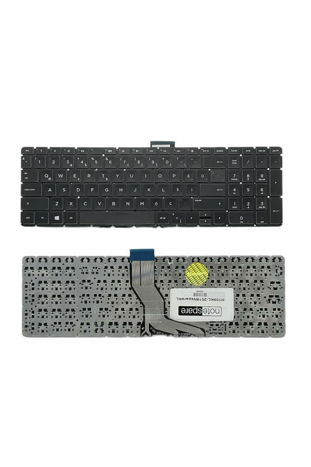 Hp ile Uyumlu Pavilion 15-ab214nt, 15-ab215nt, 15-ab216nt Notebook Klavye Siyah TR