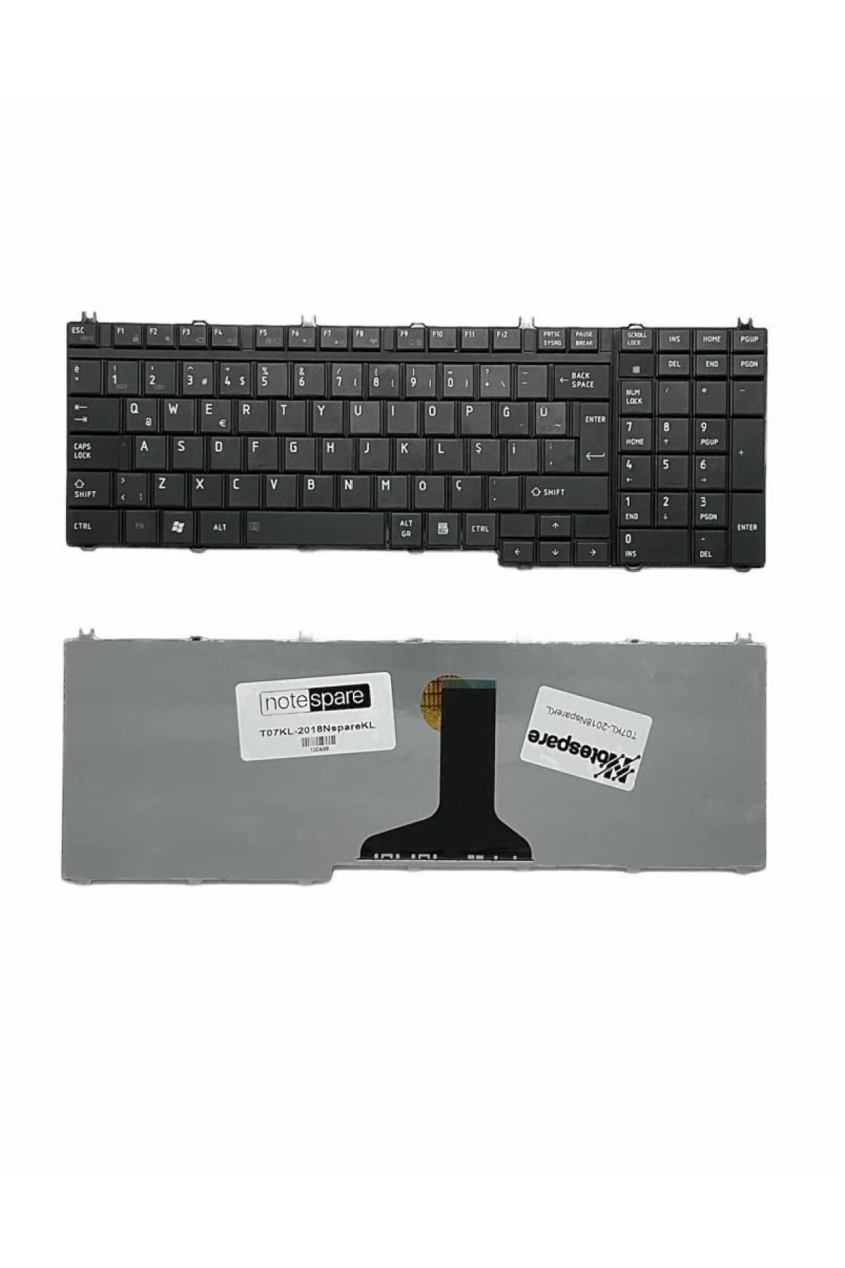 Toshiba ile Uyumlu Satellite L500-1DG, L500-1EF, L500-1EG, L500-1EH Notebook Klavye Siyah TR