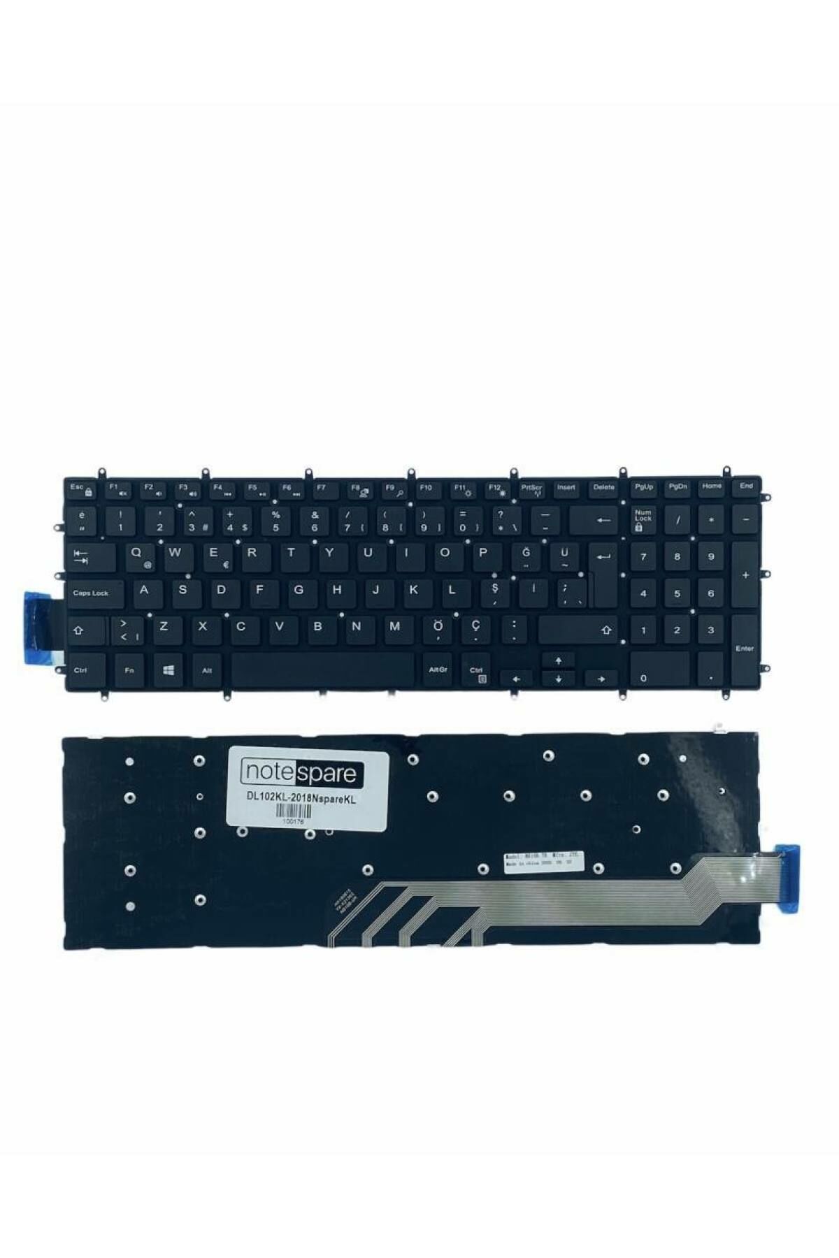 Dell ile Uyumlu Inspiron 15 7566 P65F, 15 7567 P65F, 15 7577 P72F Notebook Klavye Siyah TR