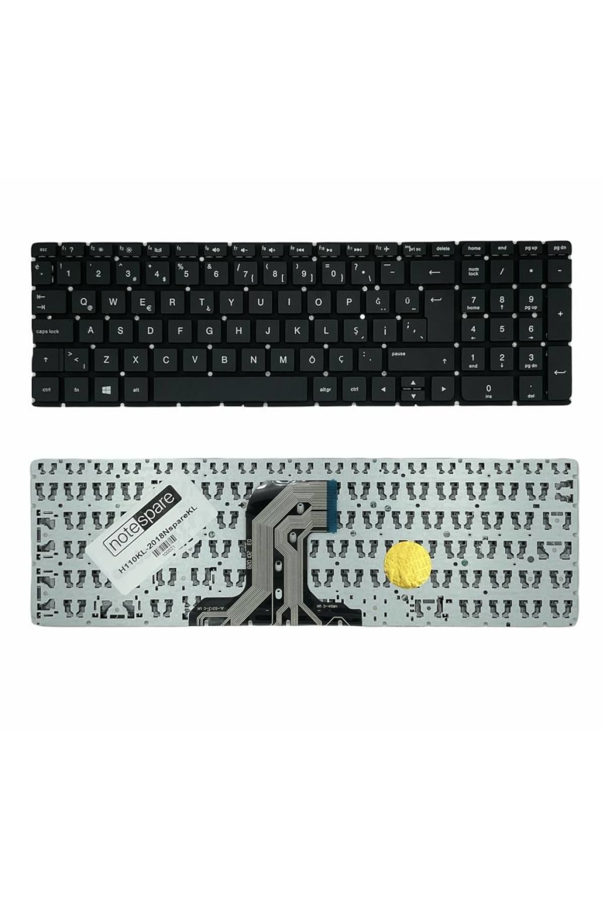 Hp ile Uyumlu 15-AC111NT (P0E76EA), 15-AC115NT (P4J51EA) Notebook Klavye Siyah TR