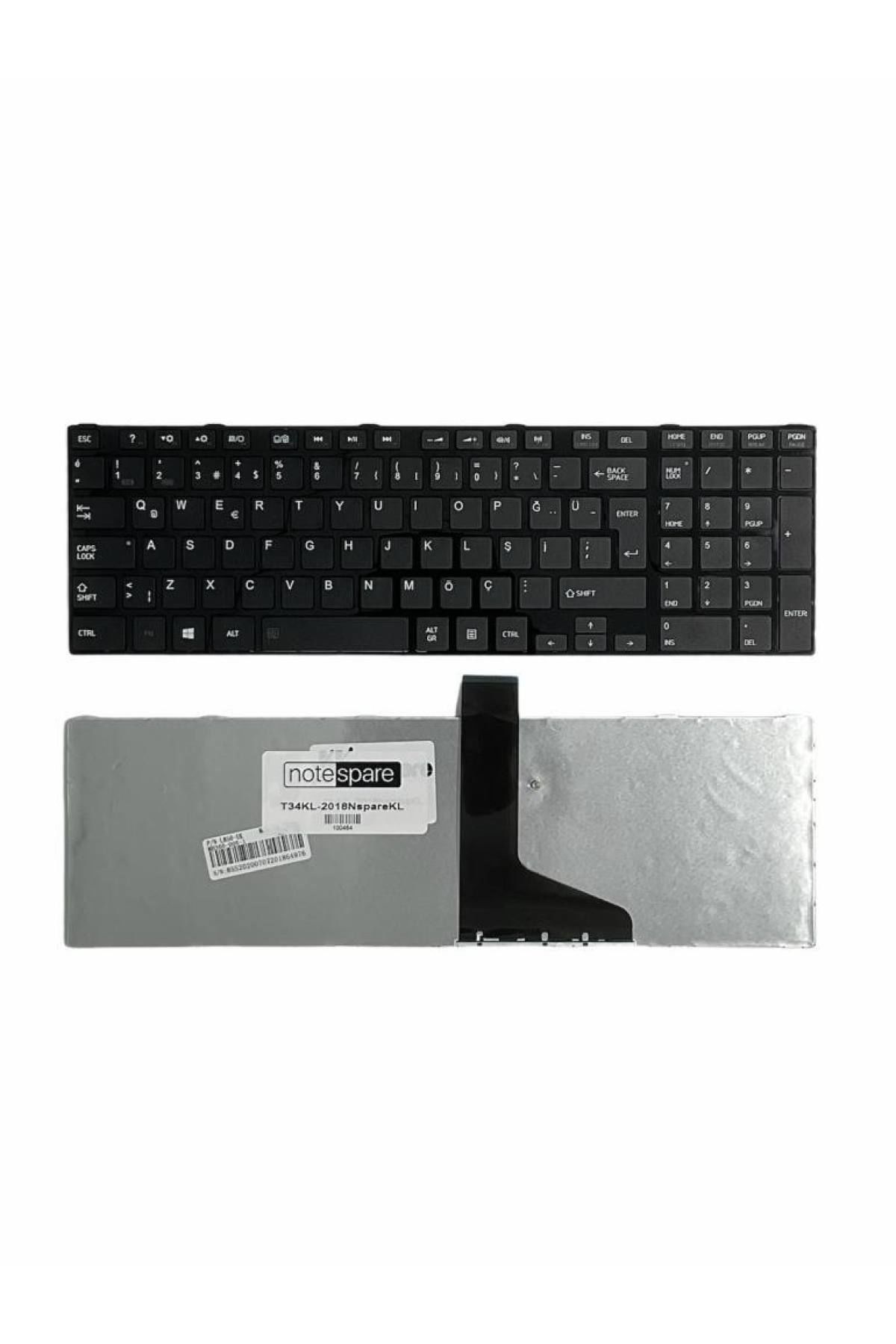 Toshiba ile Uyumlu Satellite C855-15H, C855-15J, C855-15K, C855-17Q Klavye Çerçeveli Siyah TR