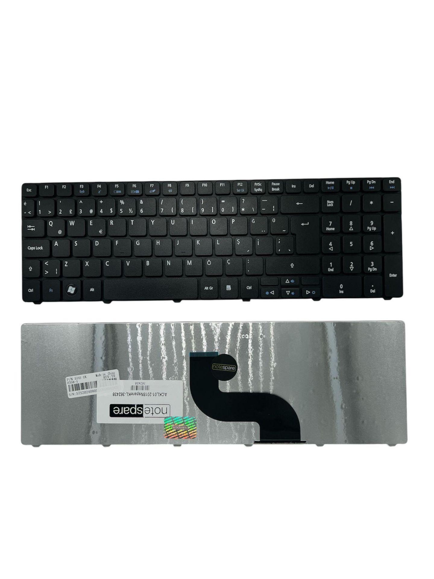 Acer ile Uyumlu MP-09B36TQ-6920, MP-09G33U4-920, MP-09G36B0-698 Notebook Klavye Siyah TR