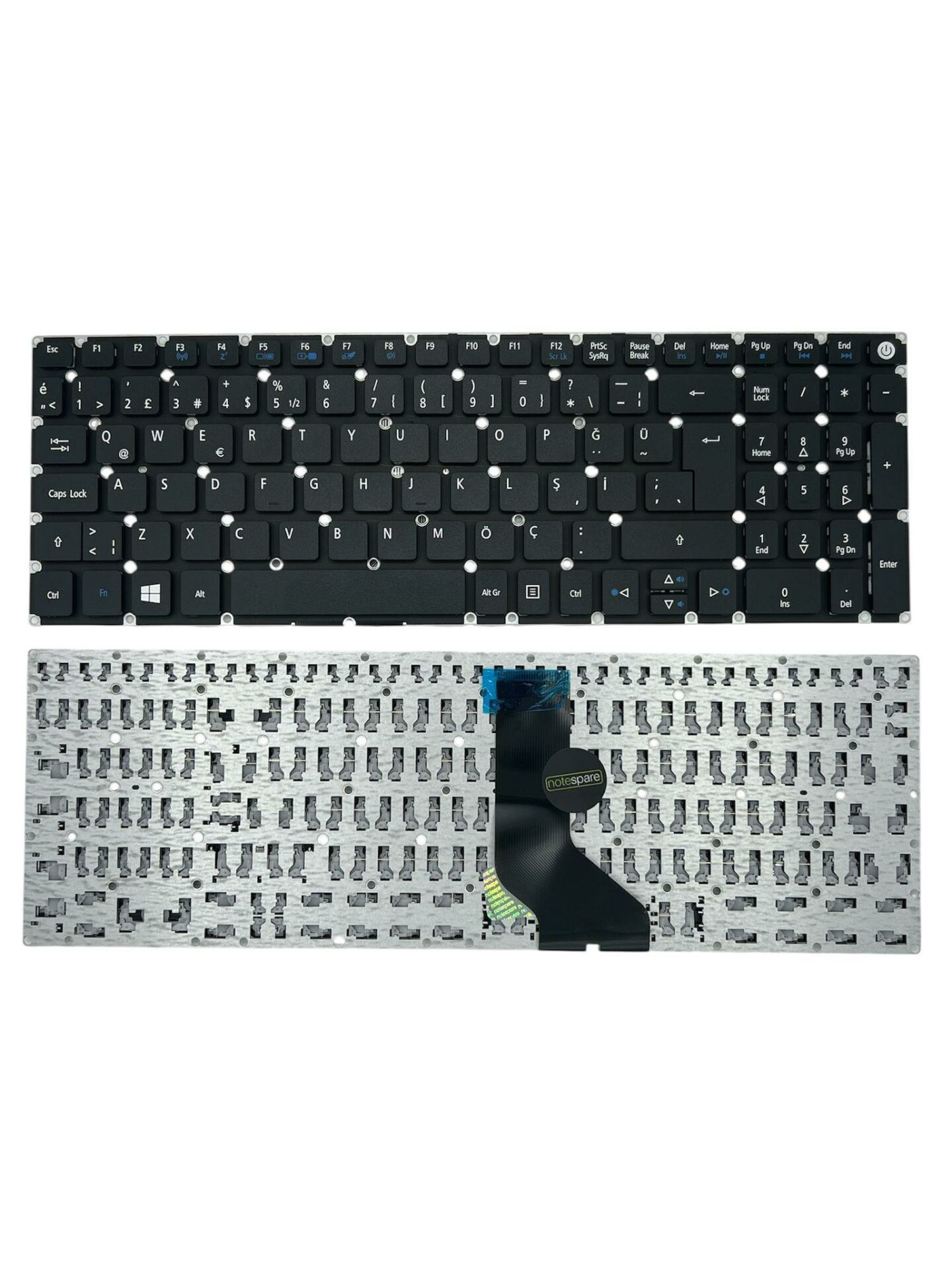 Acer ile Uyumlu Aspire 3 A315-53G NX.H2BEY.006, 3 A315-53G NX.H9JEY.001 Notebook Klavye Siyah TR