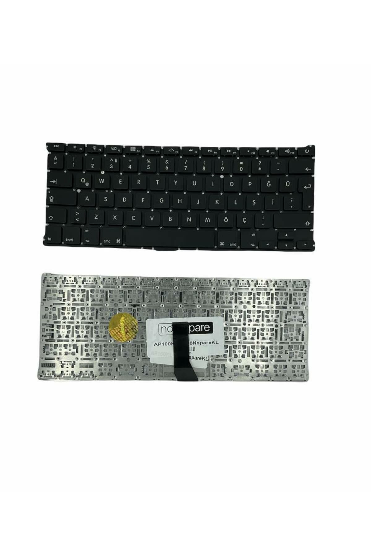 Macbook ile Uyumlu Air 13'' A1369 MC965LL/A* Notebook Klavye Siyah TR Büyük Enter Versiyon