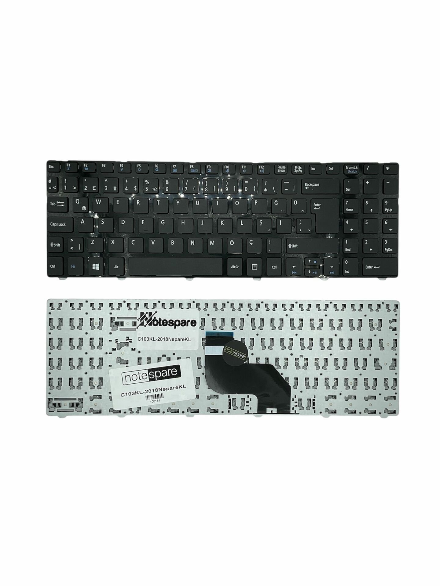 Casper ile Uyumlu Nirvana NK81MT09-01024D-00/A, NK81MT09-01024D-00/B Klavye Siyah Çerçeveli TR