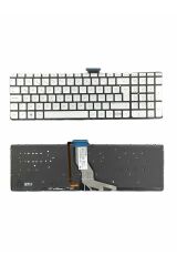Hp ile Uyumlu Pavilion 15-au000nt, 15-au001nt, 15-au002nt Işıklı Klavye Gümüş Gri TR
