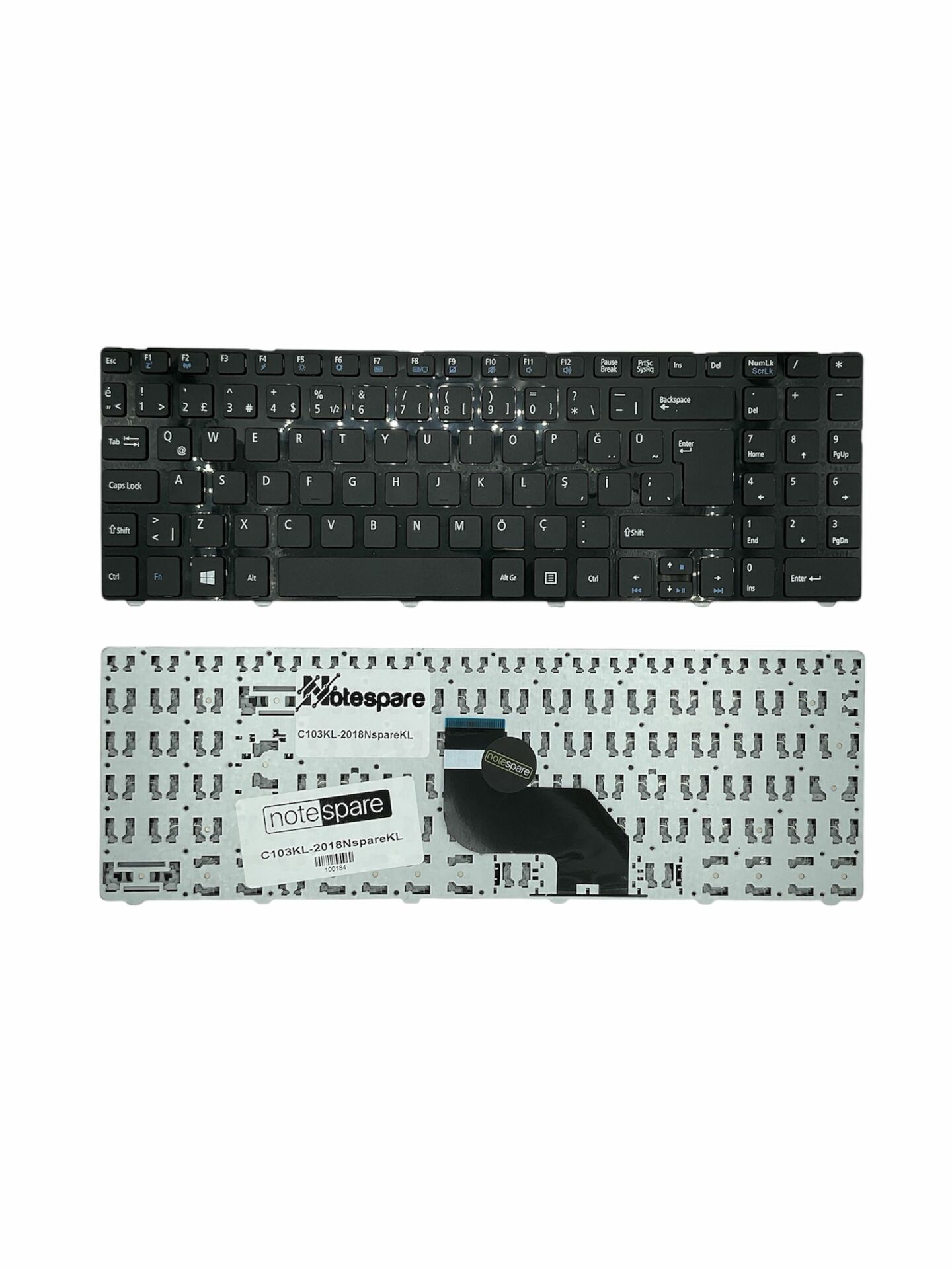 Casper ile Uyumlu WNKB.PG-H36X, WNPN.PG-H36X Klavye Siyah Çerçeveli TR