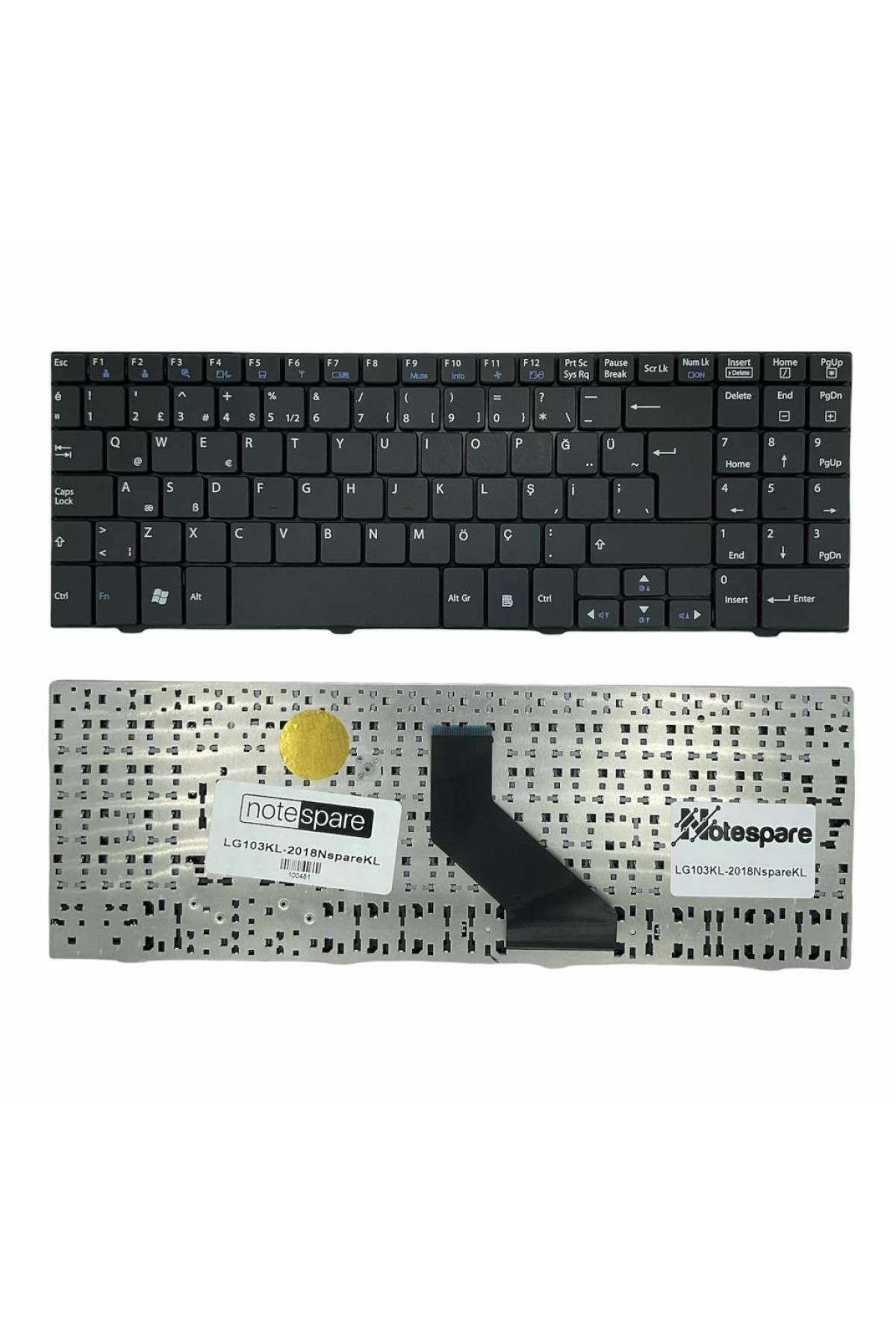 Lg ile Uyumlu R590-U.ARL3BT, R590-U.ARL4BT, R590-U.ARW1BT, R590-U.ARY1BT Notebook Klavye Siyah TR