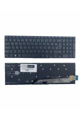 Dell ile Uyumlu Inspiron 15 3000 3583, 15 3000 3585, 15 3000 3590 Işıklı Klavye Siyah TR