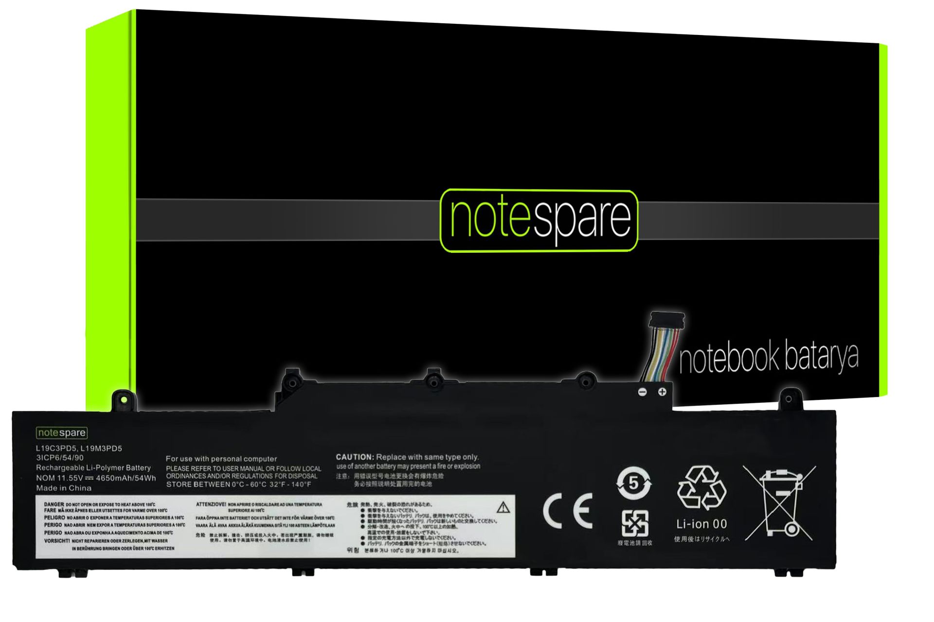 Lenovo ile Uyumlu Thinkpad L19C3PD5, L19D3PD5, L19L3PD5 Notebook Batarya Pil