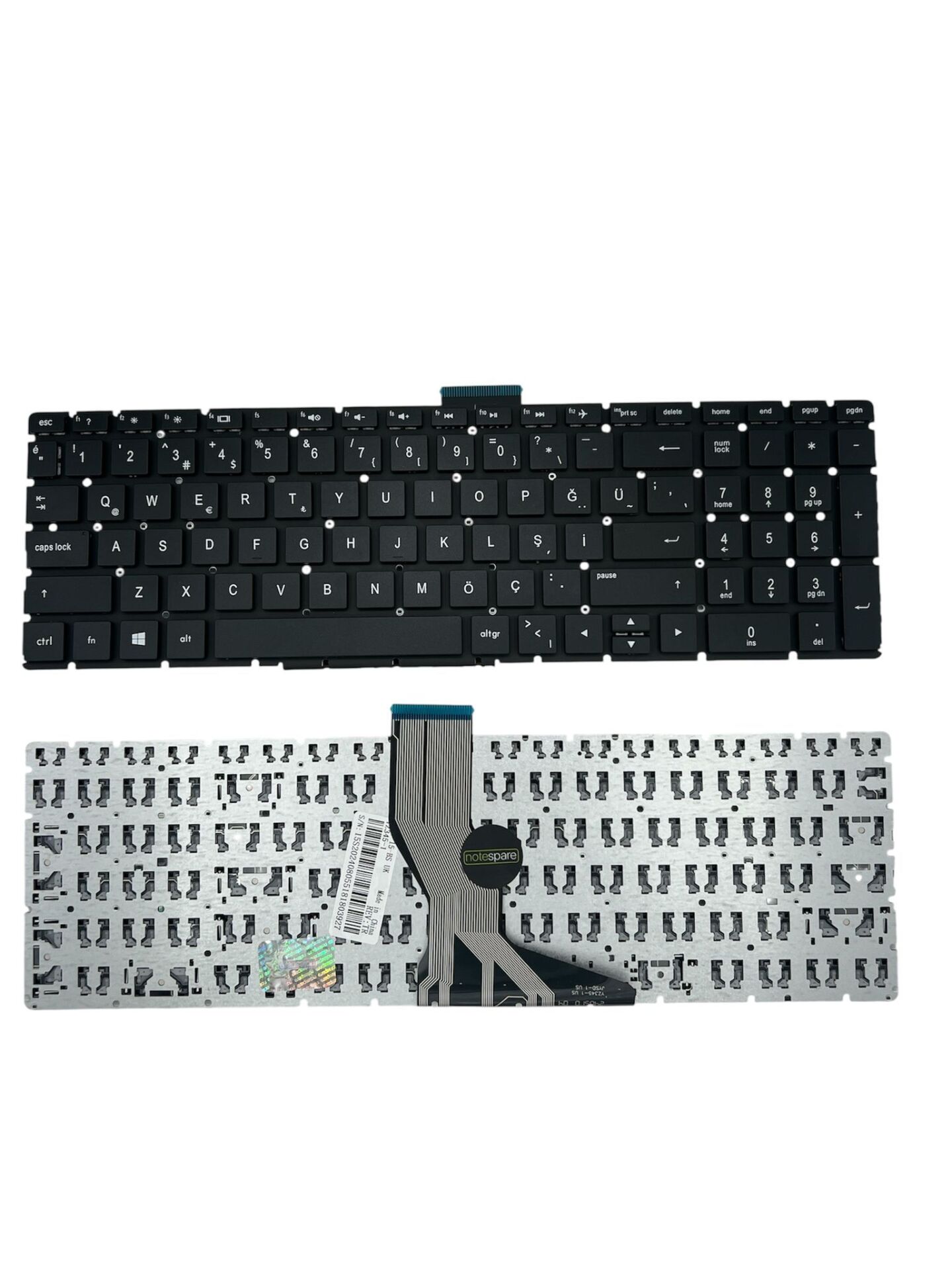 Hp ile Uyumlu 250 G6 (2EV98ES), 250 G6 (2EW06ES), 250 G6 (2HG21ES) Notebook Klavye Siyah TR
